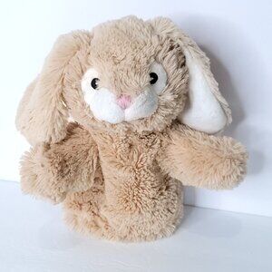 Easter Bunny Rabbit Puppet Brown Plush Pink Nose 13" Papyrus Teachers Aide